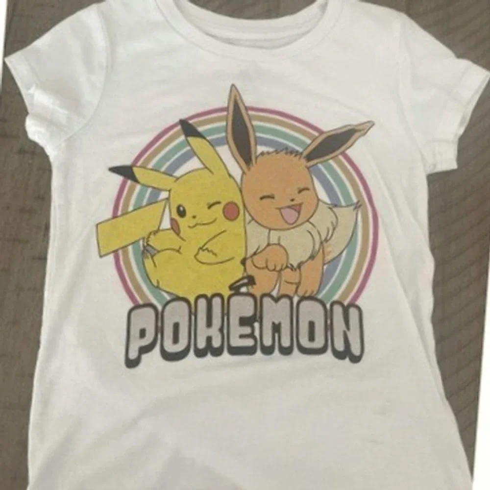 Lot of 3 Kindergarten Girls XS/S Graphic T Shirts Pokemon Frozen School Blue Red